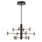 Eurofase Lighting Albany 29" 12-Light 3-Tier Dimmable Integrated LED Brass & Black Chandelier