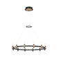 Eurofase Lighting Albany 32" 12-Light Dimmable Integrated LED Brass & Black Chandelier