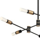 Eurofase Lighting Albany 32" 6-Light Dimmable Integrated LED Brass & Black Chandelier