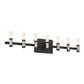 Eurofase Lighting Albany 32" 7-Light Dimmable Integrated LED Silver & Black Mix Vanity Light