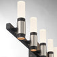 Eurofase Lighting Albany 32" 7-Light Dimmable Integrated LED Silver & Black Mix Vanity Light