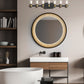 Eurofase Lighting Albany 32" 7-Light Dimmable Integrated LED Silver & Black Mix Vanity Light