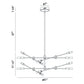 Eurofase Lighting Albany 41" 12-Light Dimmable Integrated LED Brass & Black Chandelier
