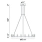 Eurofase Lighting Albany 45" 18-Light Dimmable Integrated LED Brass & Black Chandelier