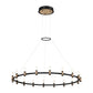 Eurofase Lighting Albany 45" 18-Light Dimmable Integrated LED Brass & Black Chandelier