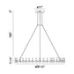 Eurofase Lighting Albany 60" 21-Light Dimmable Integrated LED Brass & Black Chandelier