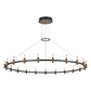 Eurofase Lighting Albany 60" 21-Light Dimmable Integrated LED Brass & Black Chandelier