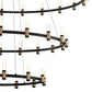 Eurofase Lighting Albany 60" 3-Tier Dimmable Integrated LED Brass & Black Chandelier