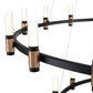 Eurofase Lighting Albany 60" 3-Tier Dimmable Integrated LED Brass & Black Chandelier