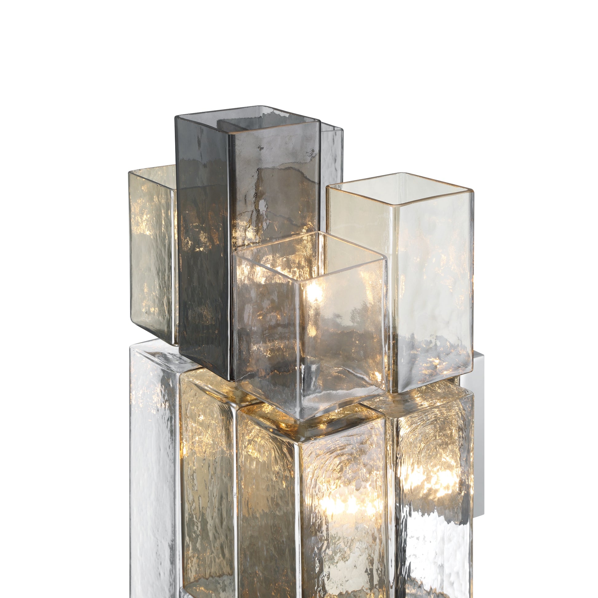 Eurofase Lighting Altesa 21" 2-Light Glass Shade Chrome Wall Sconce