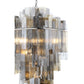Eurofase Lighting Altesa 46" 20-Light Mixed Glass Shade Chrome Chandelier