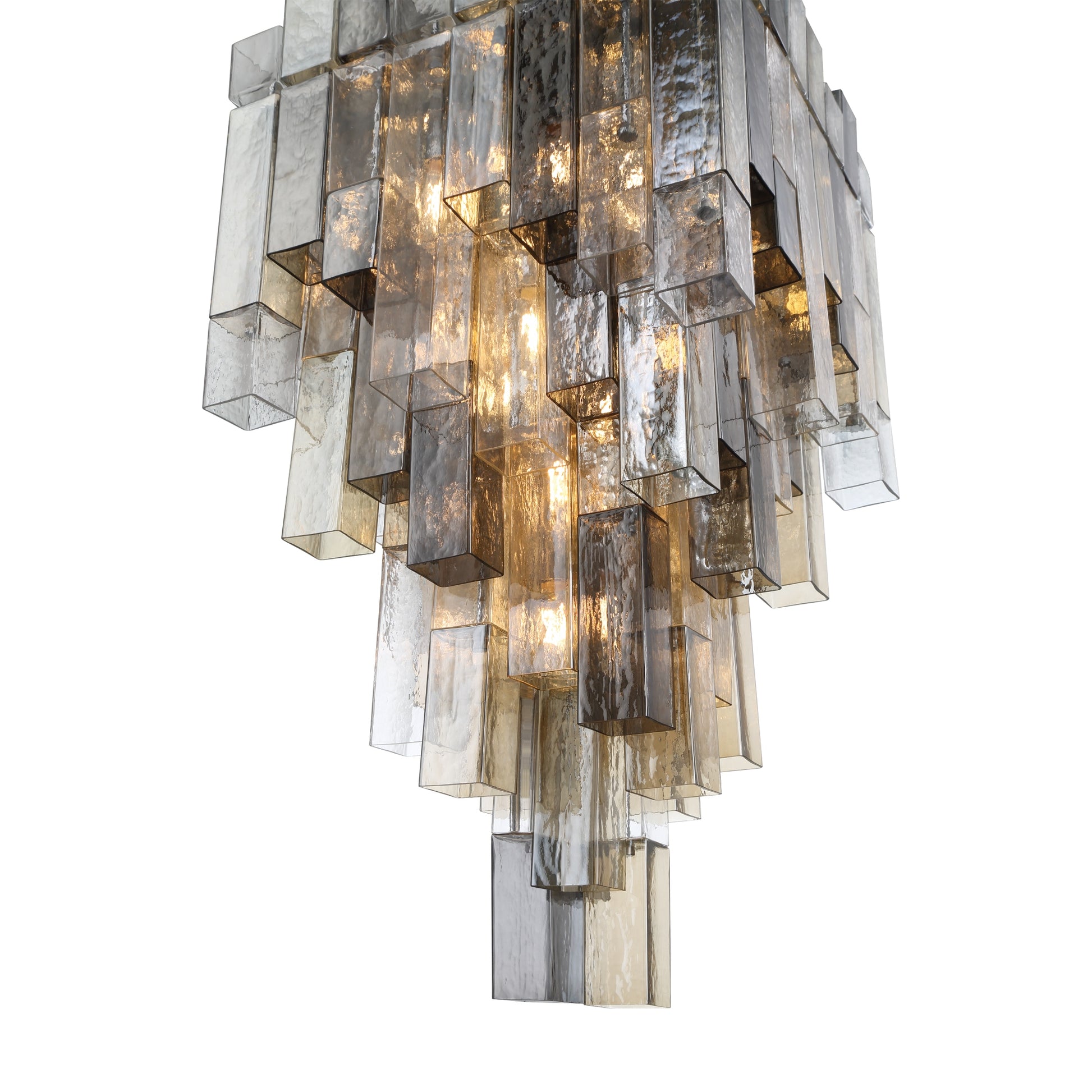 Eurofase Lighting Altesa 46" 20-Light Mixed Glass Shade Chrome Chandelier