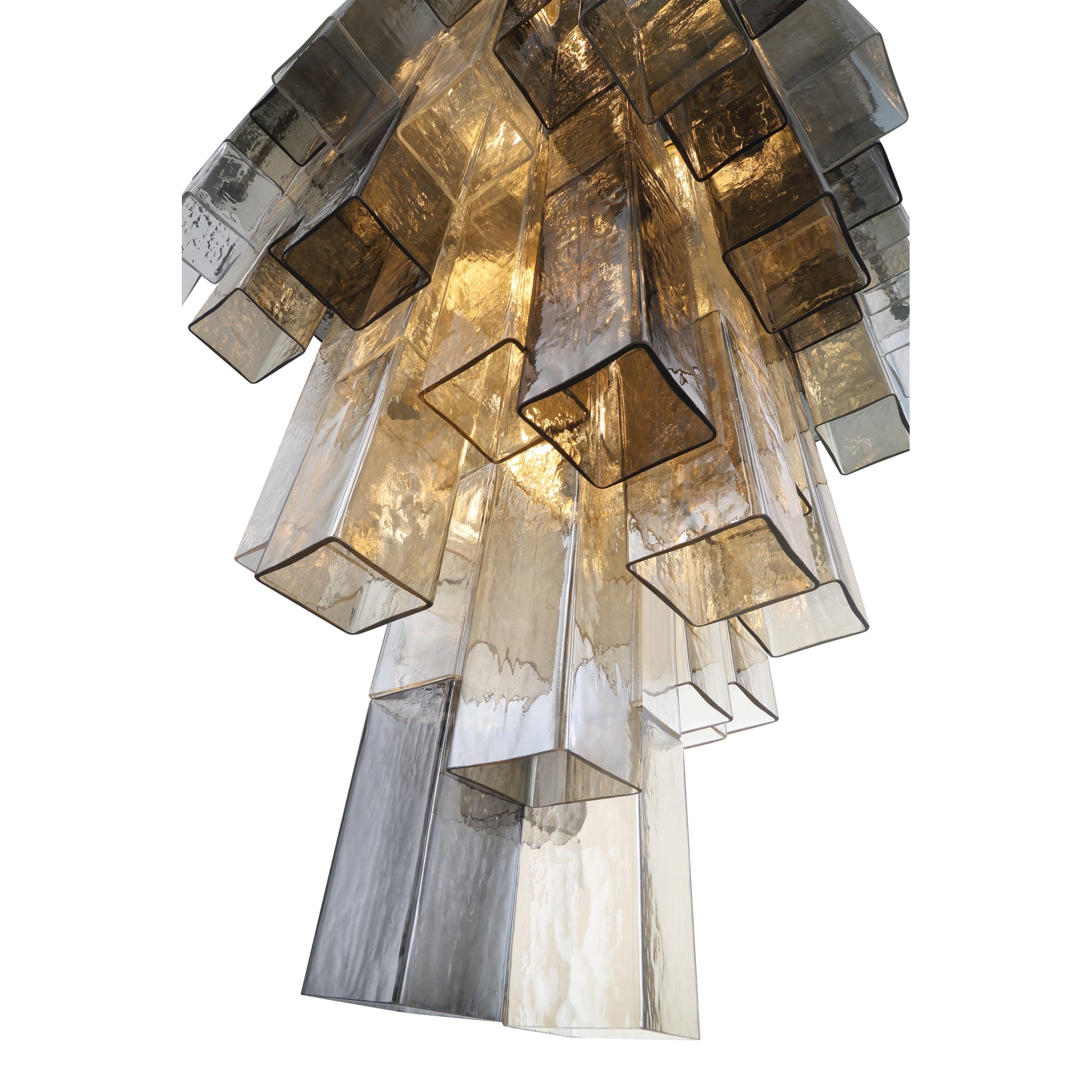 Eurofase Lighting Altesa 46" 20-Light Mixed Glass Shade Chrome Chandelier