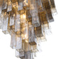 Eurofase Lighting Altesa 59" 46-Light Mixed Glass Shade Chrome Chandelier