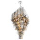 Eurofase Lighting Altesa 93" 68-Light Mixed Glass Shade Chrome Grand Chandelier