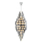 Eurofase Lighting Altesa 93" 68-Light Mixed Glass Shade Chrome Grand Chandelier