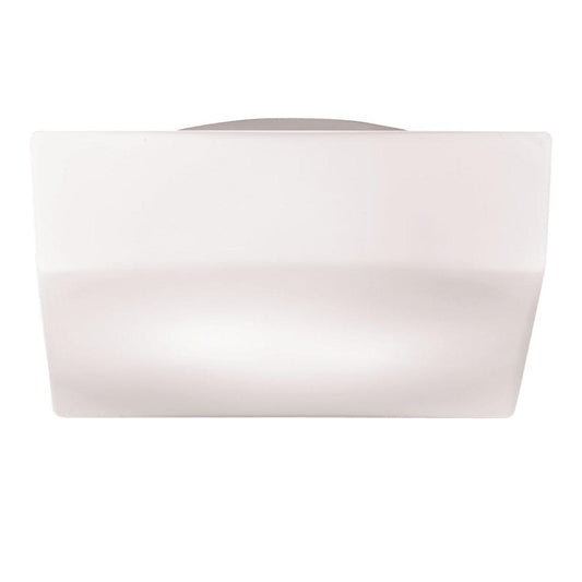 Eurofase Lighting Amata 12" 2-Light Large Dimmable Incandescent White Square Flush Mount With Opal White Glass Shade