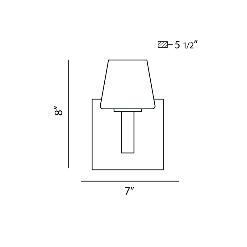 Eurofase Lighting Anglo 7" Dimmable Halogen Bulb Satin Nickel Wall Sconce With Opal White Shade