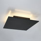 Eurofase Lighting Annette 12" Black Dimmable Back-Lit Integrated LED Outdoor Flush Mount With White Acrylic Shade