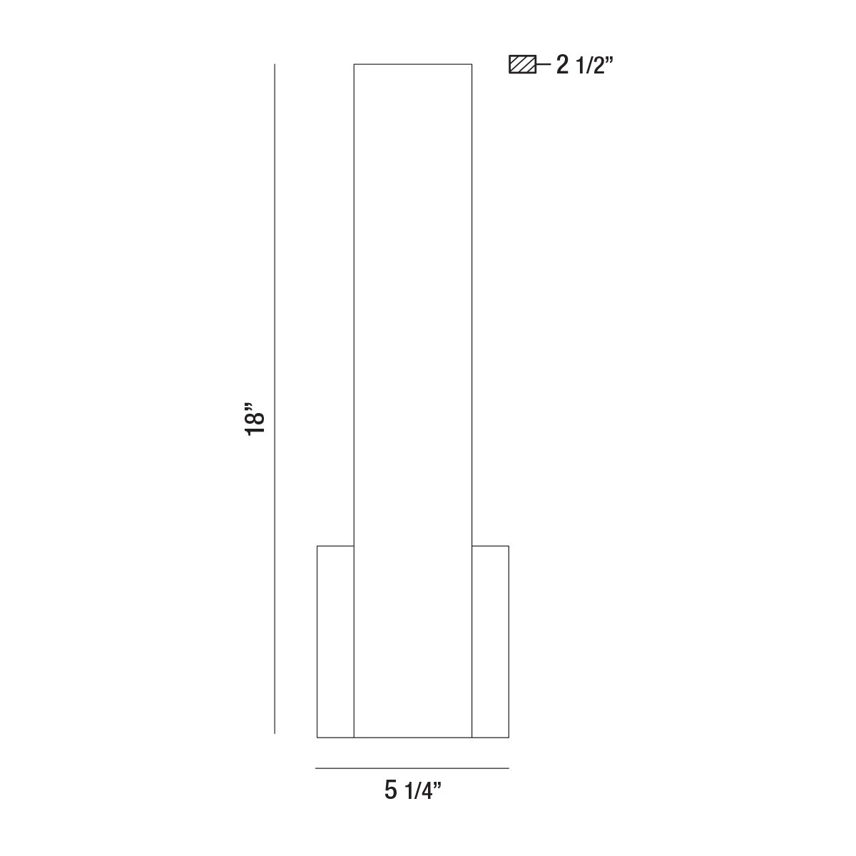 Eurofase Lighting Annette 18" Black Large Dimmable Back-Lit Integrated LED Wall Sconce With White Acrylic Shade