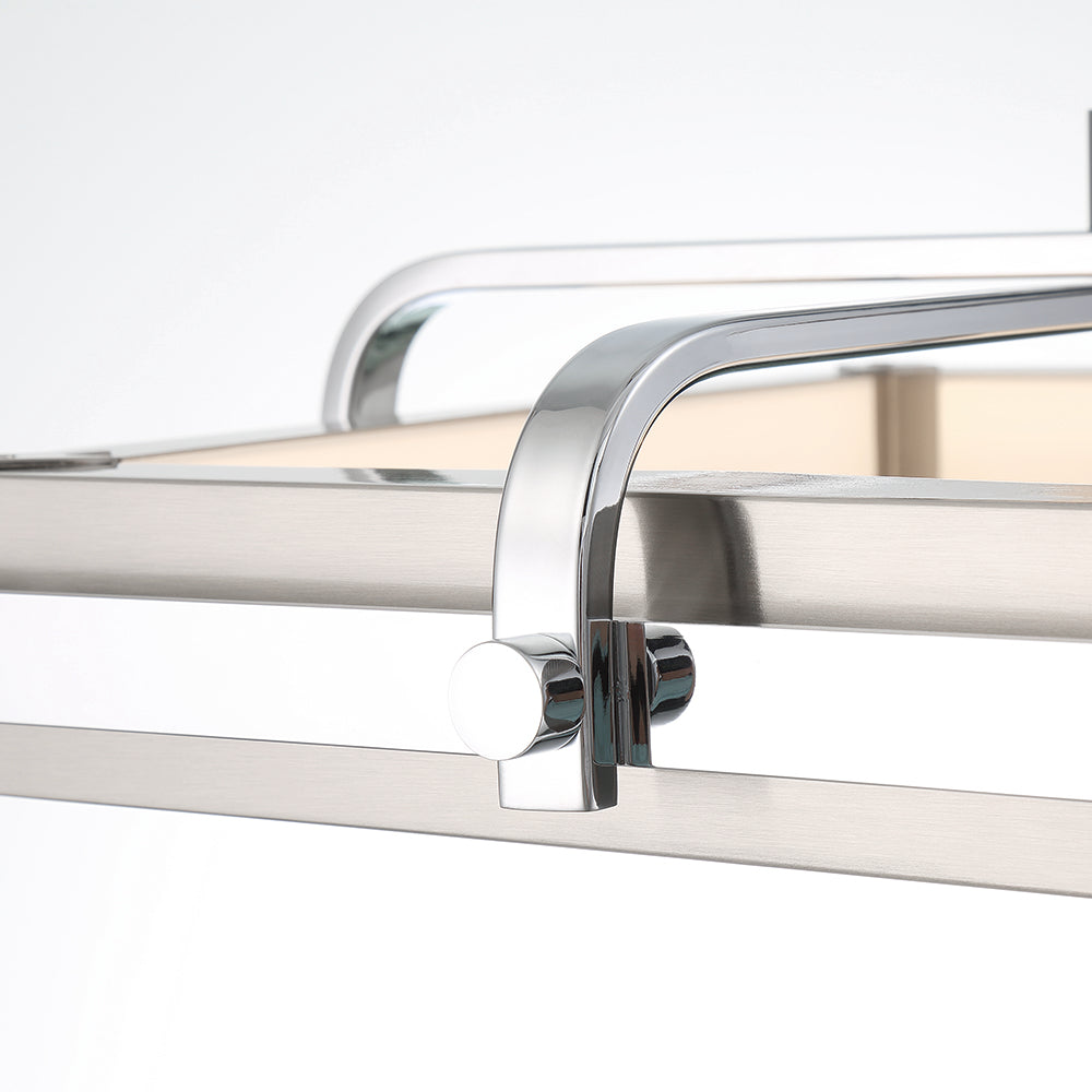 Eurofase Lighting Annilo 15" Dimmable Integrated LED Chrome Pendant Light With Satin Nickel Shade