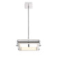 Eurofase Lighting Annilo 15" Dimmable Integrated LED Chrome Pendant Light With Satin Nickel Shade