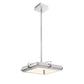 Eurofase Lighting Annilo 15" Dimmable Integrated LED Chrome Pendant Light With Satin Nickel Shade