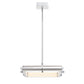 Eurofase Lighting Annilo 18" Dimmable Integrated LED Chrome Chandelier With Satin Nickel Shade