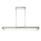 Eurofase Lighting Annilo 48" Dimmable Integrated LED Chrome Linear Chandelier With Satin Nickel Shade