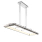 Eurofase Lighting Annilo 48" Dimmable Integrated LED Chrome Linear Chandelier With Satin Nickel Shade