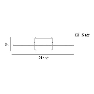 Eurofase Lighting Anton 22" Small Dimmable Integrated LED Metal Brushed Nickel Wall Sconce With Frosted Acrylic Shade