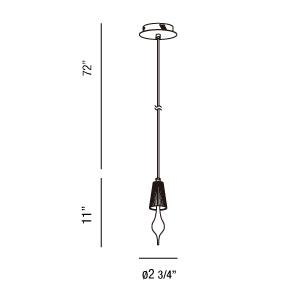 Eurofase Lighting Aqua 3" Mini Dimmable Halogen Bulb Chrome Pendant Light With Black Shade