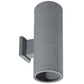 Eurofase Lighting Architectural Outdoor 10" 2-Light Clear Glass Lens Gray Cylinder Wall Sconce