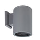 Eurofase Lighting Architectural Outdoor 7" 1-Light Clear Glass Lens Gray Cylinder Wall Sconce