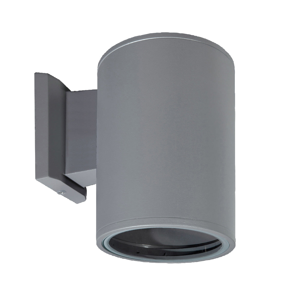 Eurofase Lighting Architectural Outdoor 7" 1-Light Clear Glass Lens Gray Cylinder Wall Sconce