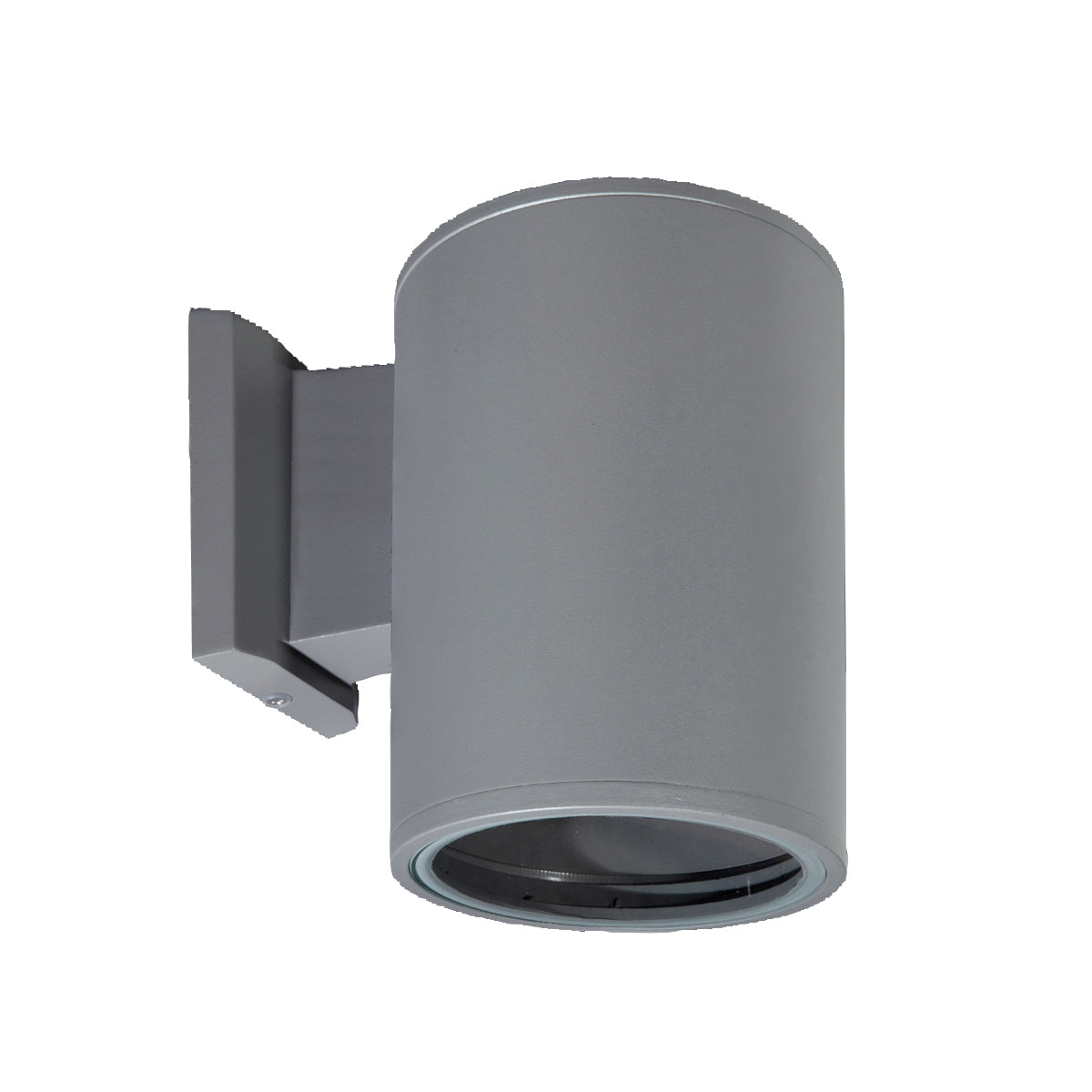Eurofase Lighting Architectural Outdoor 8" 1-Light Clear Glass Lens Gray Cylinder Wall Sconce