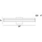 Eurofase Lighting Arco 24" Dimmable Aluminum Metal Vanity Light With White Acrylic Shade