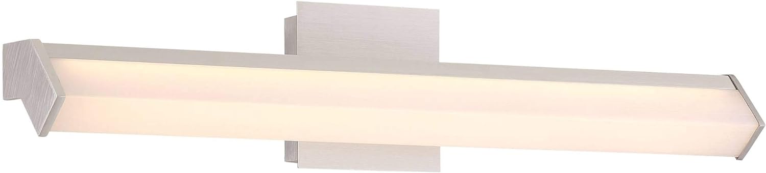 Eurofase Lighting Arco 24" Dimmable Aluminum Metal Vanity Light With White Acrylic Shade