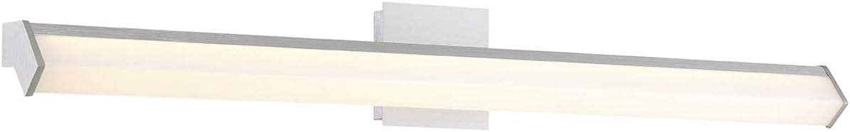 Eurofase Lighting Arco 36" Dimmable Aluminum Metal Vanity Light With White Acrylic Shade