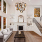Eurofase Lighting Arlington 52" 20-Light Dimmable Integrated LED Blackened Chrome Chandelier With Metal Orb Shades