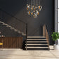 Eurofase Lighting Arlington 52" 20-Light Dimmable Integrated LED Blackened Chrome Chandelier With Metal Orb Shades