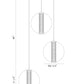 Eurofase Lighting Atomo 21" 3-Light Gold Round Dimmable LED Chandelier With Clear Glass Shades