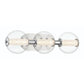 Eurofase Lighting Atomo 25" 3-Light Chrome Dimmable LED Wall Sconce With Clear Glass Shades