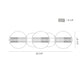 Eurofase Lighting Atomo 25" 3-Light Chrome Dimmable LED Wall Sconce With Clear Glass Shades