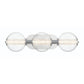 Eurofase Lighting Atomo 25" 3-Light Chrome Dimmable LED Wall Sconce With Clear Glass Shades