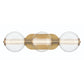 Eurofase Lighting Atomo 25" 3-Light Gold Dimmable LED Wall Sconce With Clear Glass Shades