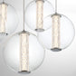 Eurofase Lighting Atomo 26" 5-Light Gold Round Dimmable LED Chandelier With Clear Glass Shades
