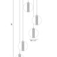 Eurofase Lighting Atomo 26" 5-Light Gold Round Dimmable LED Chandelier With Smoked Glass Shades