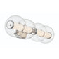 Eurofase Lighting Atomo 30" 4-Light Chrome Dimmable LED Wall Sconce With Clear Glass Shades