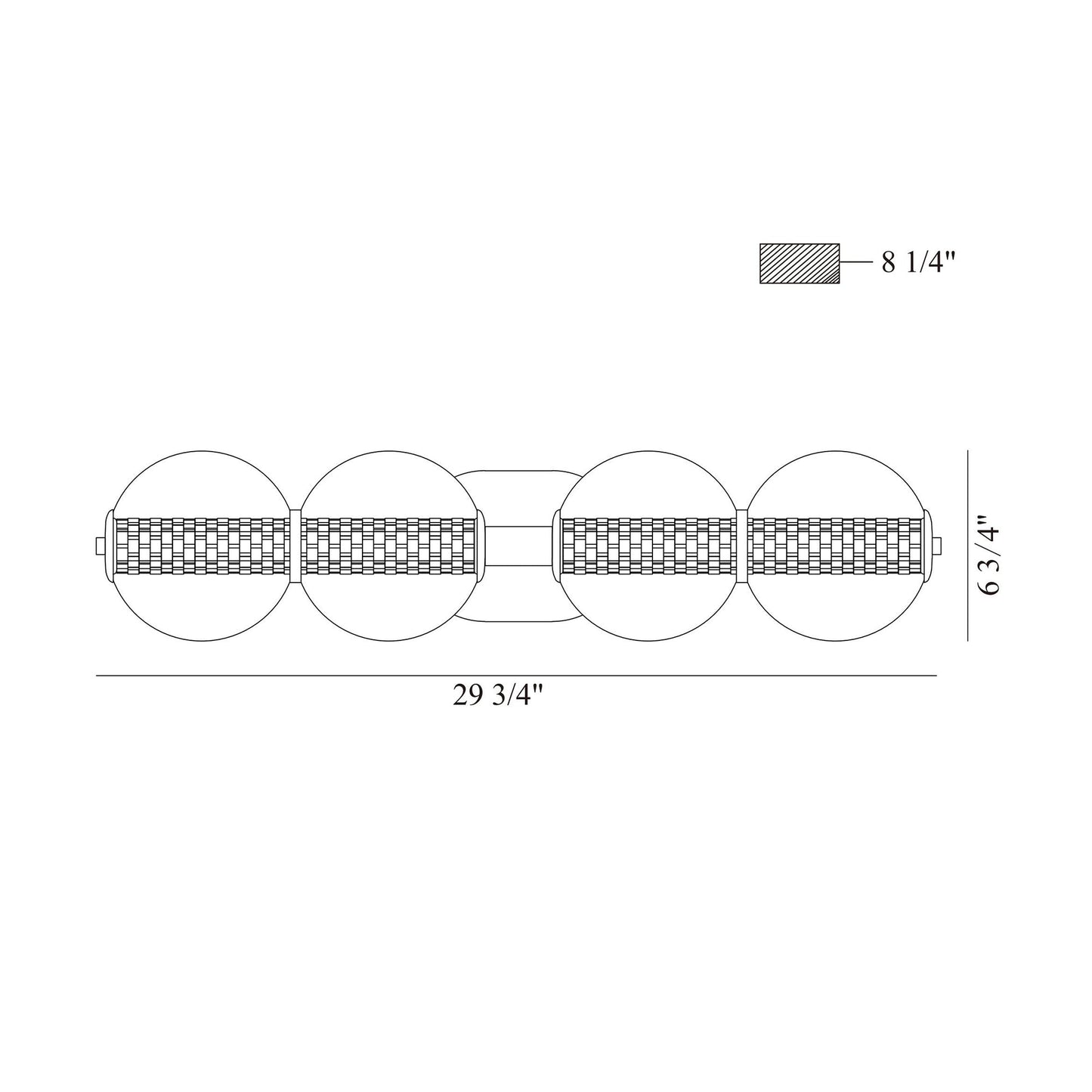 Eurofase Lighting Atomo 30" 4-Light Chrome Dimmable LED Wall Sconce With Clear Glass Shades